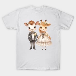 Giraffe Couple Gets Married T-Shirt